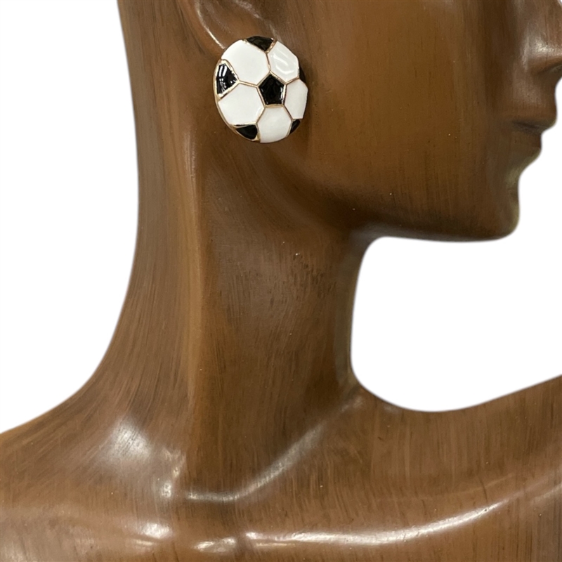 KE2123 SOCCER STUD EARRINGS