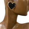 KE7594 GLITTER  SMALL HEART  EARRINGS