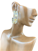 KE8245 METALLIC STARS THICK CLEAR ACRYLIC HOOP EARRINGS