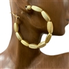 KE8838  BEADED LIGHTWEIGHT HOOP EARRINGS