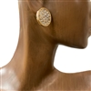 KER5401  RHINESTONE CIRCLE STUD EARRINGS