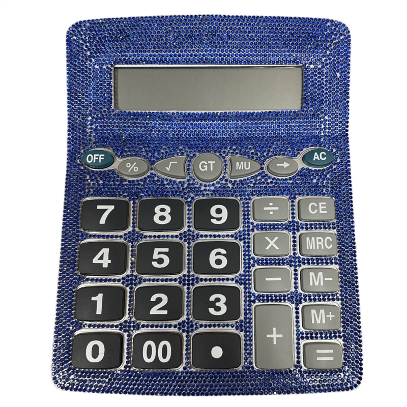 KK1048RB ROYAL BLUE RHINESTONES CALCULATOR
