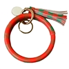 KR764   RED GREEN PLAID KEY RING