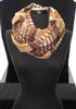 LOF1251-1 BEIGE PLAID INFINITY SCARF