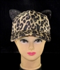 LOH142 ANIMAL PRINT KITTY EARS HAT