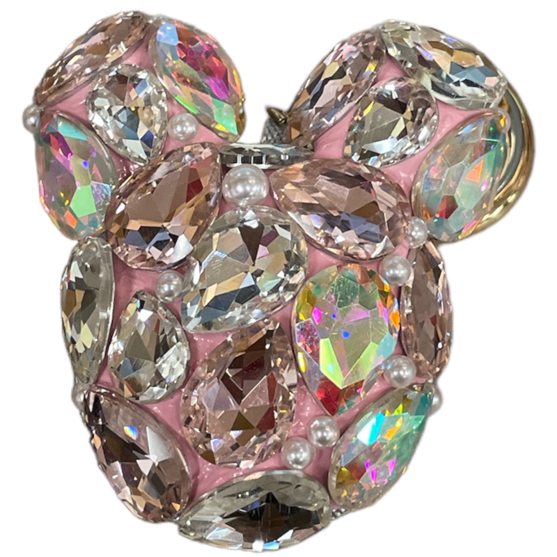 M13PN  PINK MICKEY HEAD  KEYCHAIN