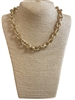 M5554  14K GOLD PLATED MATTE  CHAIN NECKLACE