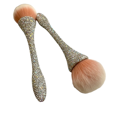 MB01  SILVER-AB RHINESTONES MAKE UP BRUSH