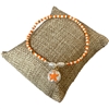 MB7871O ORANGE BEADED STARFISH CHARM BRACELET