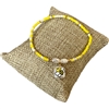 MB7871Y YELLOW BEADED BEE CHARM BRACELET