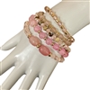 MBR5515 CRYSTAL SEMI-PRECIOUS STONE 5PC SET BRACELET