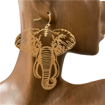 ME10731 DANGLE ELEPHANT EARRINGS