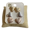 ME11052   GOLD  PEARL HEART  EARRINGS