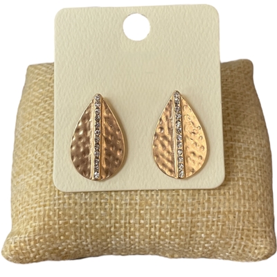 ME11095 TEARDROP STUD EARRINGS