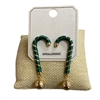 ME11528 CANDY CANE BELL EARRINGS