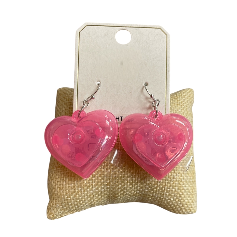 ME11607 LIGHT- UP HEART EARRINGS