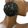 ME14-11P RHINESTONE PAVE LARGE STUD EARRINGS