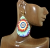 ME1415 AB CRYSTAL BRIGHT TYE DYE TEARDROP EARRINGS