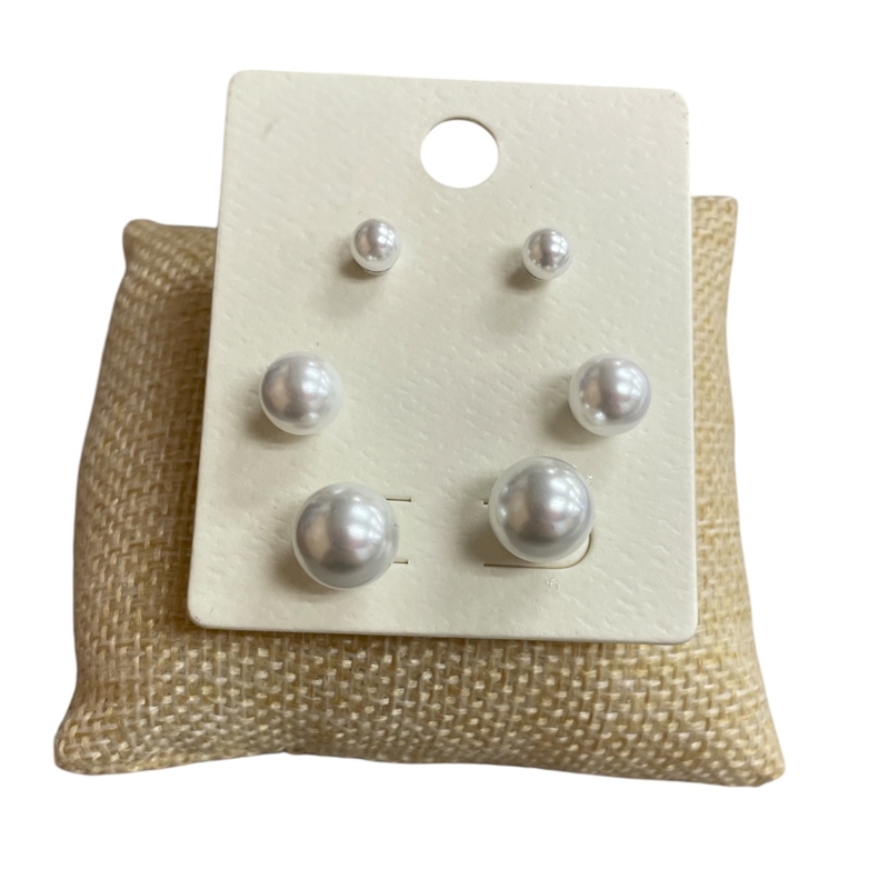 ME20130 PEARL 3PCS SET EARRINGS