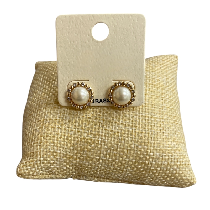 ME20217 SMALL ROUND PEARL STUD EARRINGS