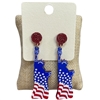 ME20840 ACRYLIC STATUE OF LIBERTY POST DANGLE EARRINGS
