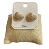 ME21116   GOLD  BUBBLE HEART LIGHTWEIGHT EARRINGS