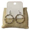 ME21164  BEADED  HOOP EARRINGS