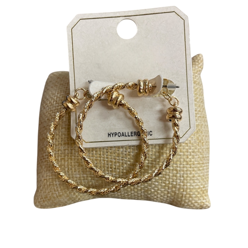 ME21171 TWISTED HOOP EARRINGS