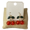 ME21264 ACRYLIC CHERRY  EARRINGS