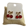 ME21295 BOW CHEERY STUD EARRINGS