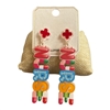 ME21430 MULTI COLOR ACRYLIC NURSE EARRINGS
