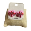 ME21586  PINK HEART LIGHTWEIGHT EARRINGS