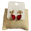 ME21625   RED HEART  EARRINGS