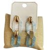 ME21627 ACRYLIC CHAIN LINK STUD EARRINGS
