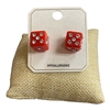ME21631  RED DICE  EARRINGS