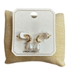 ME21662 SMALL PEARL DROP HOOP EARRINGS