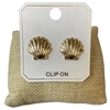 ME21784 SEA SHELL CLIP ON EARRINGS