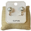 ME21823 PLAIN PEARL CLIP ON EARRINGS