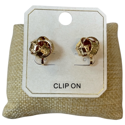 ME21838 ANTIQUE KNOT CLIP ON EARRINGS