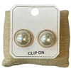 ME21851 LARGE PEARL CLIP ON EARRINGS