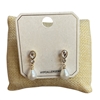 ME21866 SMALL STONE PEARL DROP STUD EARRINGS