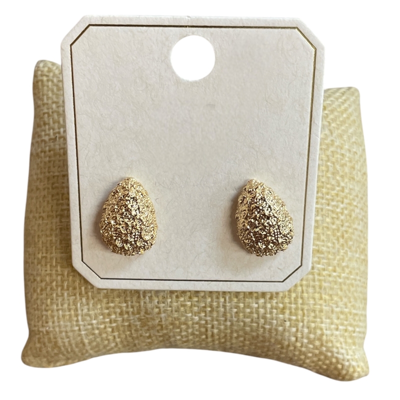 ME21874 SMALL HAMMERED NUGGET STUD EARRINGS