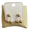 ME21885-1 BEADED BALL DROP STUD EARRINGS