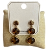 ME21890 LEOPARD CRYSTAL POST EARRINGS
