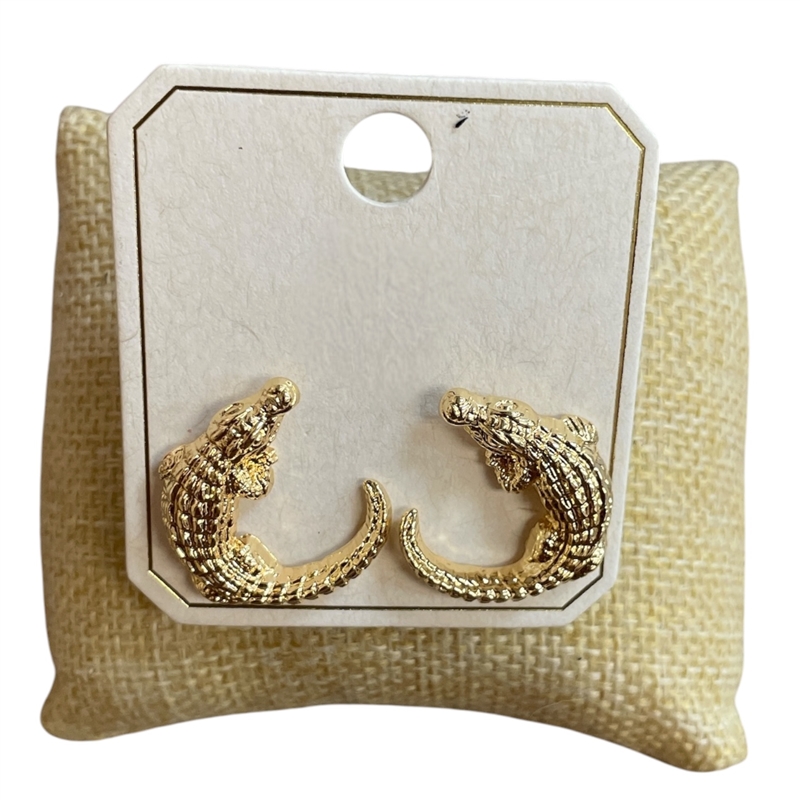 ME21901 CROCODILE STUD EARRINGS
