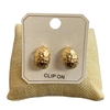ME21905 SMALL CHUNKY HAMMERED CLIP ON EARRINGS