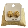 ME21907 TEXTURED CLIP ON EARRINGS