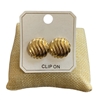 ME21910 ROUND WAVY CLIP ON EARRINGS