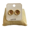 ME21913 ROUND HAMMERED CLIP ON EARRINGS