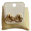 ME21923 HAMMERED TWISTED SMALL STUD EARRINGS
